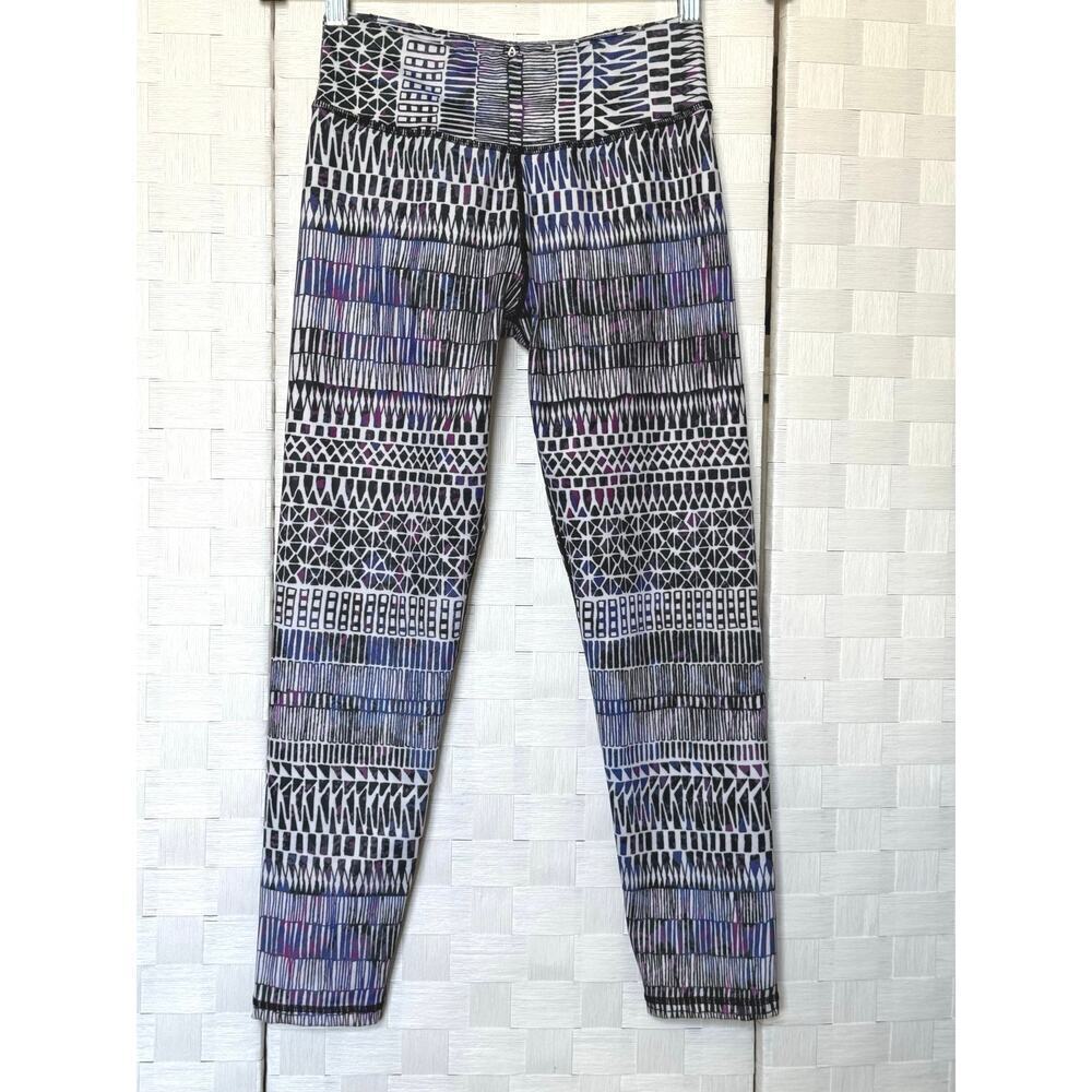 Prana Driftwood Geometric Print Roxanne Crop Yoga Leggings Womens size Small